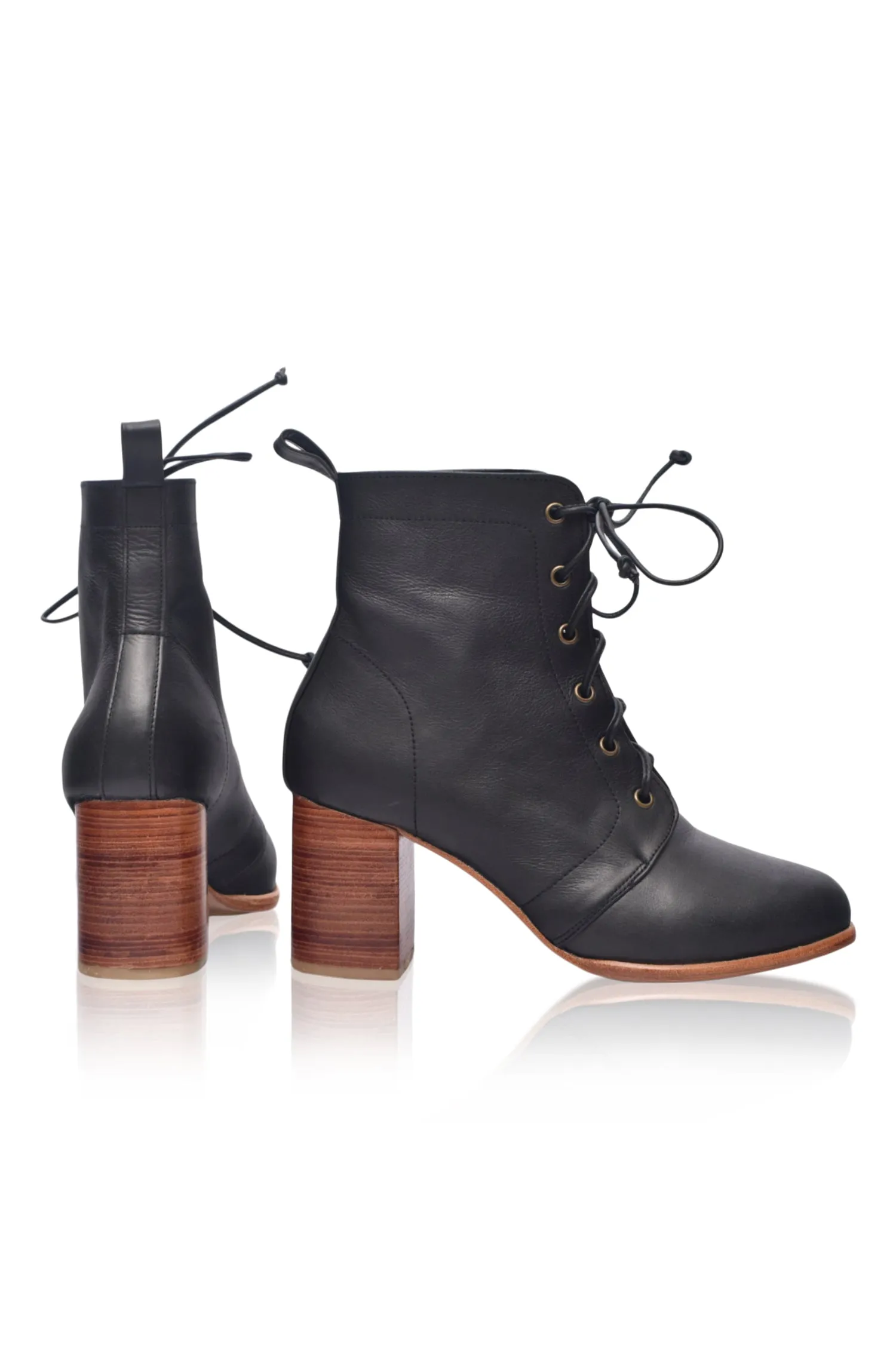 Giselle Leather Heel Booties sold by Ocelot Market product image thumbnail 4