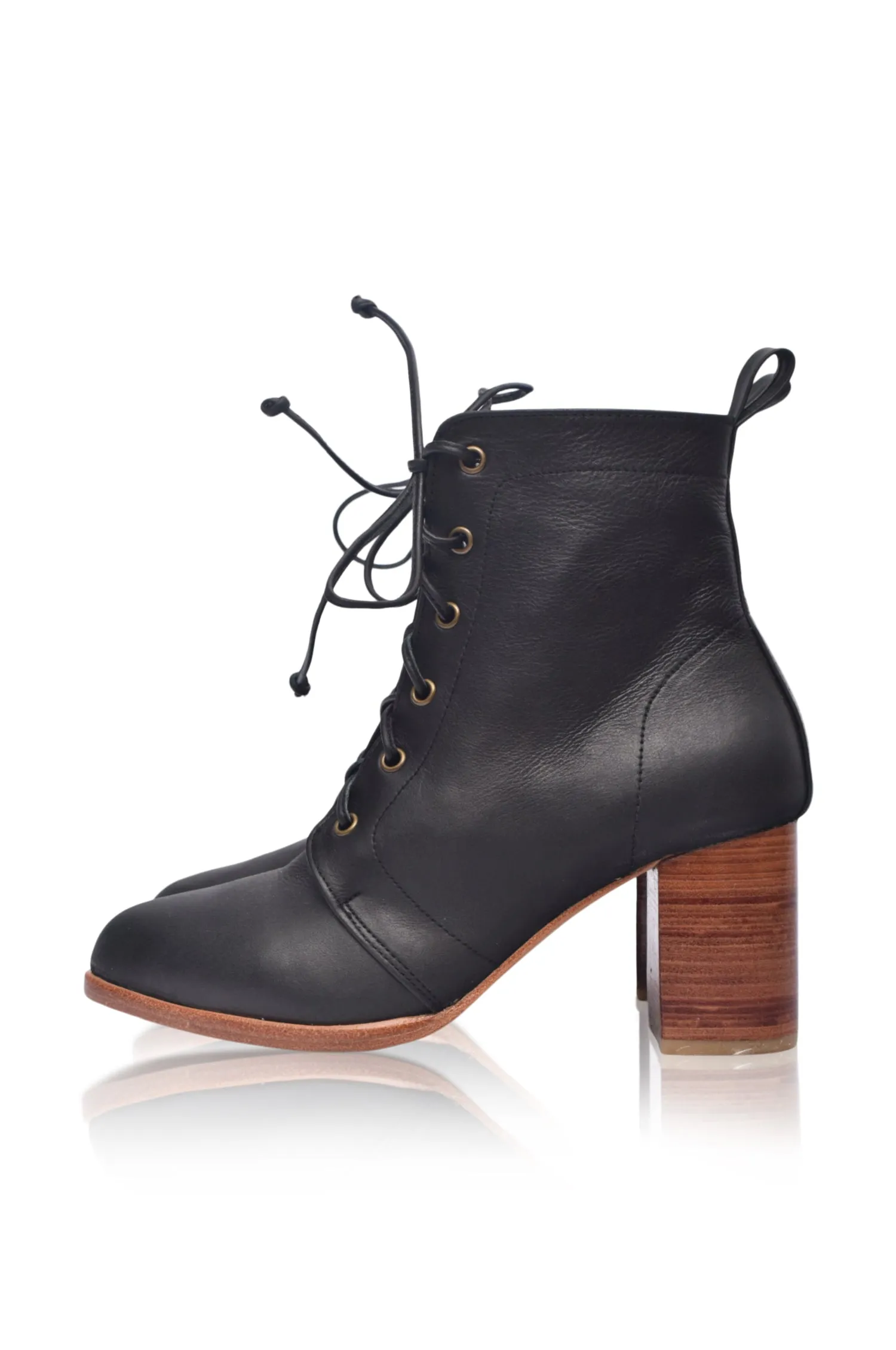 Giselle Leather Heel Booties sold by Ocelot Market product image thumbnail 2