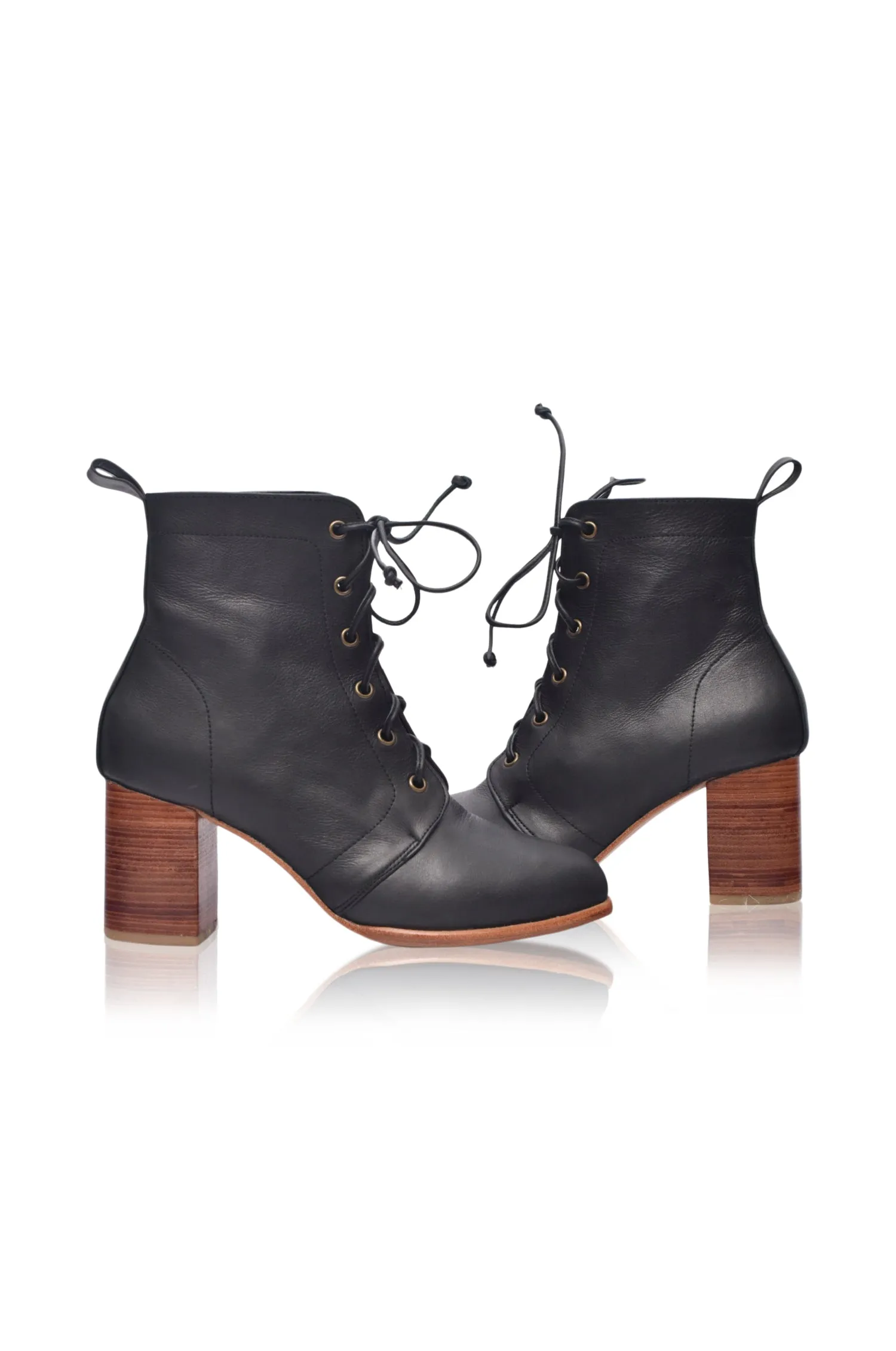 Giselle Leather Heel Booties sold by Ocelot Market product image thumbnail 5