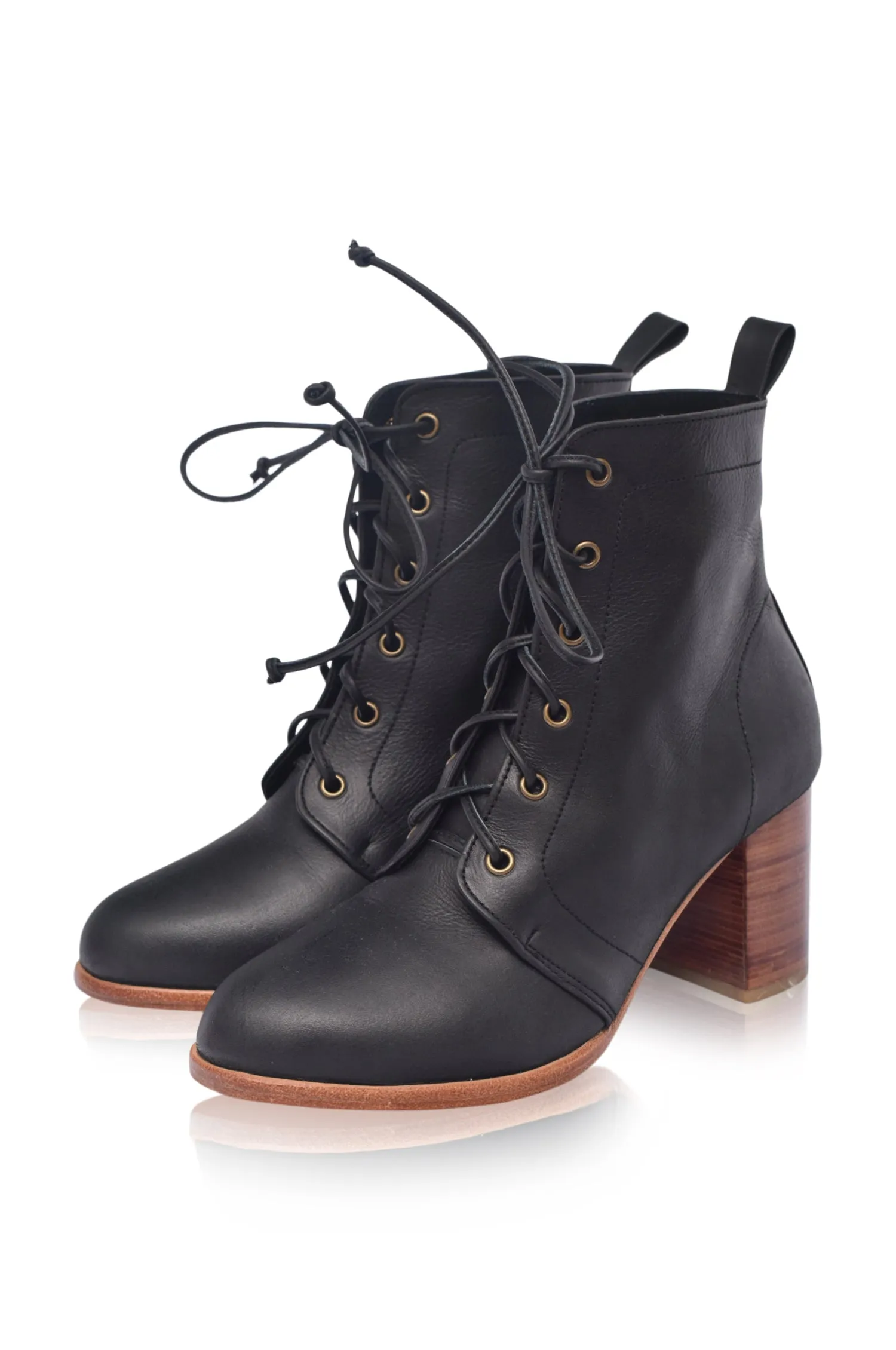 Giselle Leather Heel Booties sold by Ocelot Market product image thumbnail 3