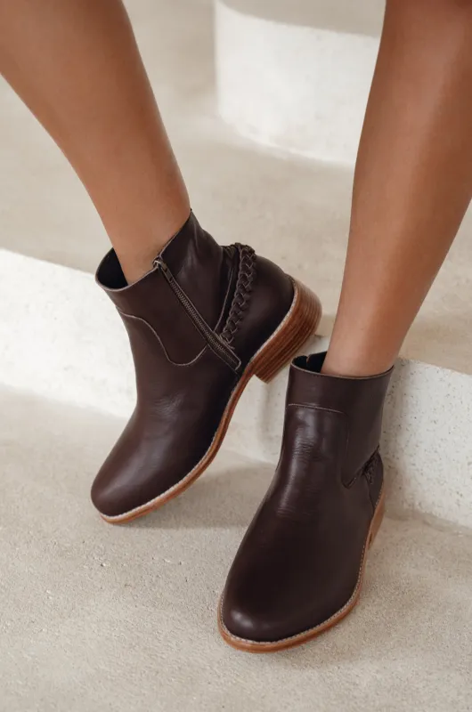 Alexa Ankle Leather Boots sold by Ocelot Market