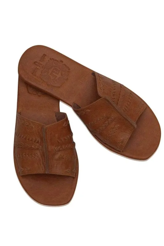 Dolce Vita Slide Shoes in Dark Tan sold by Ocelot Market