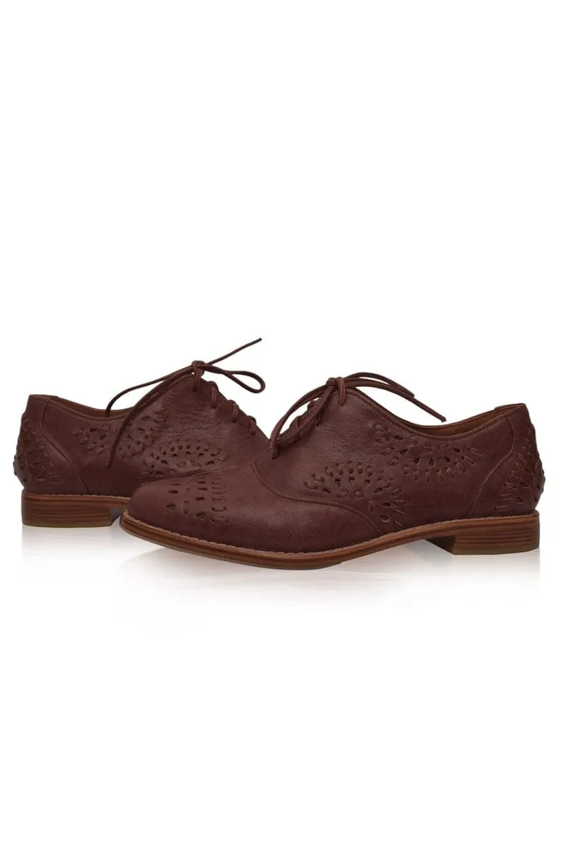 Heartbreak Leather Oxfords in Vintage Brown sold by Ocelot Market product image thumbnail 3