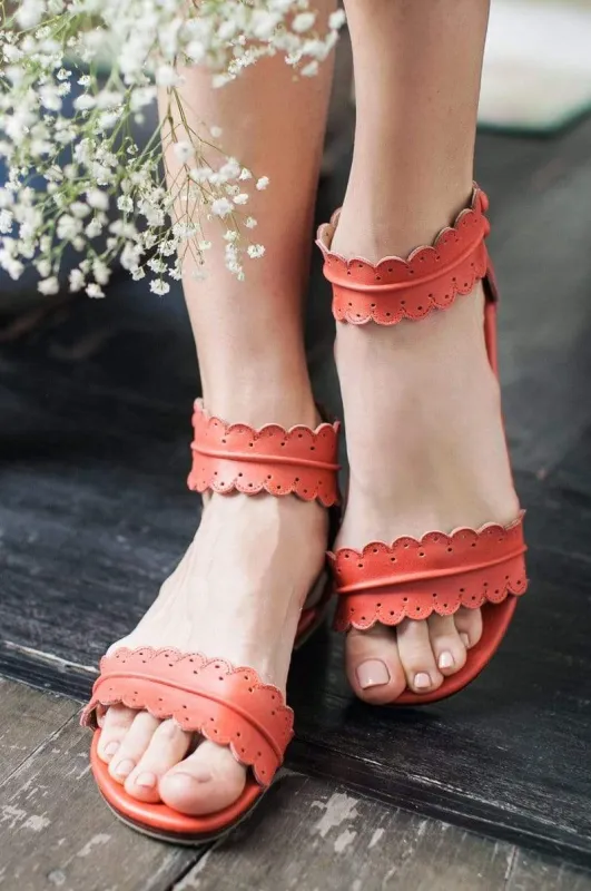 Midsummer Sandals in Vintage Red sold by Ocelot Market