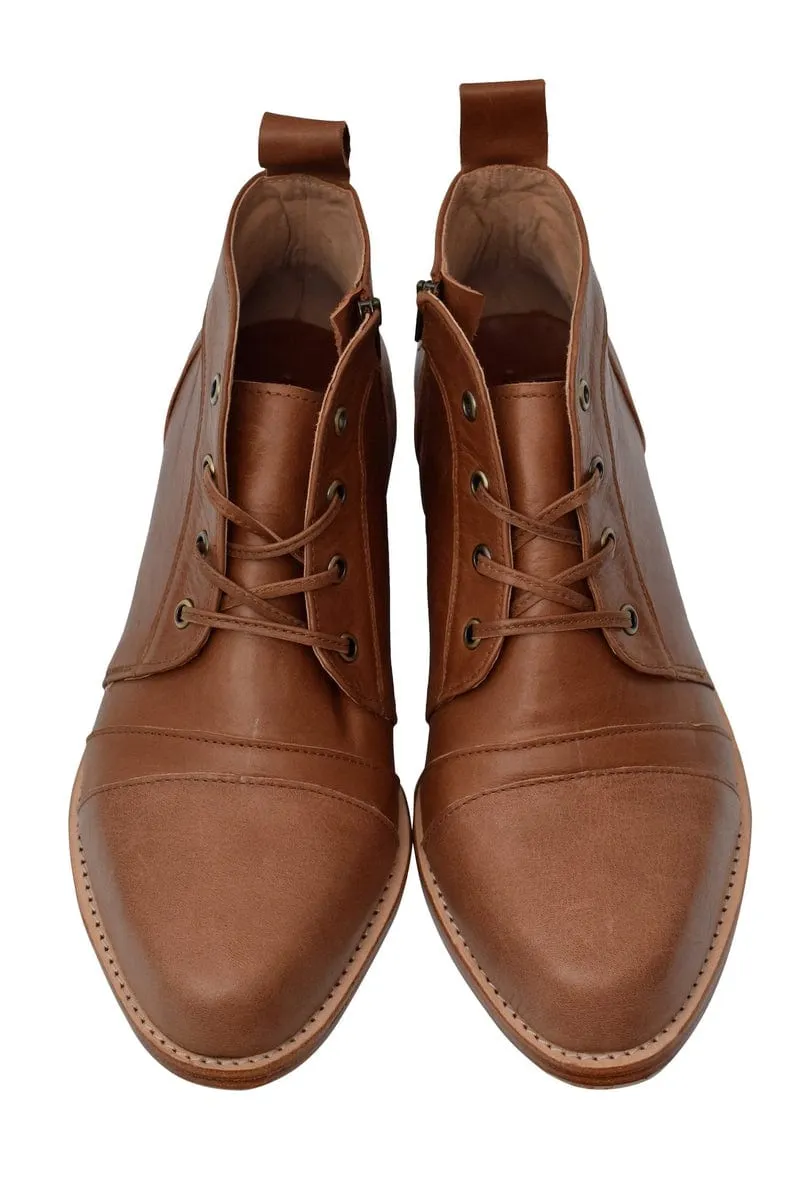 Passage Lace Up Boots in Vintage Camel sold by Ocelot Market product image thumbnail 5