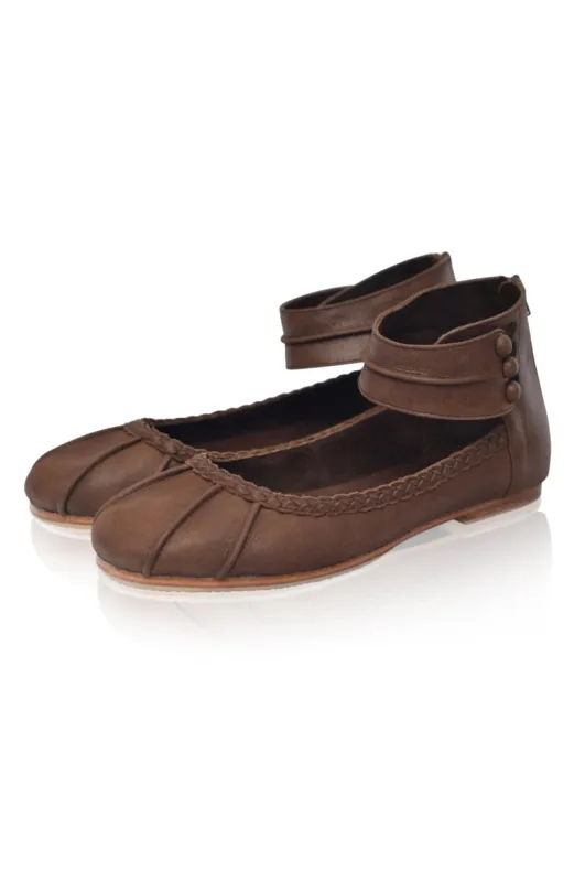 Muse Ballet Flat in Dark Brown sold by Ocelot Market