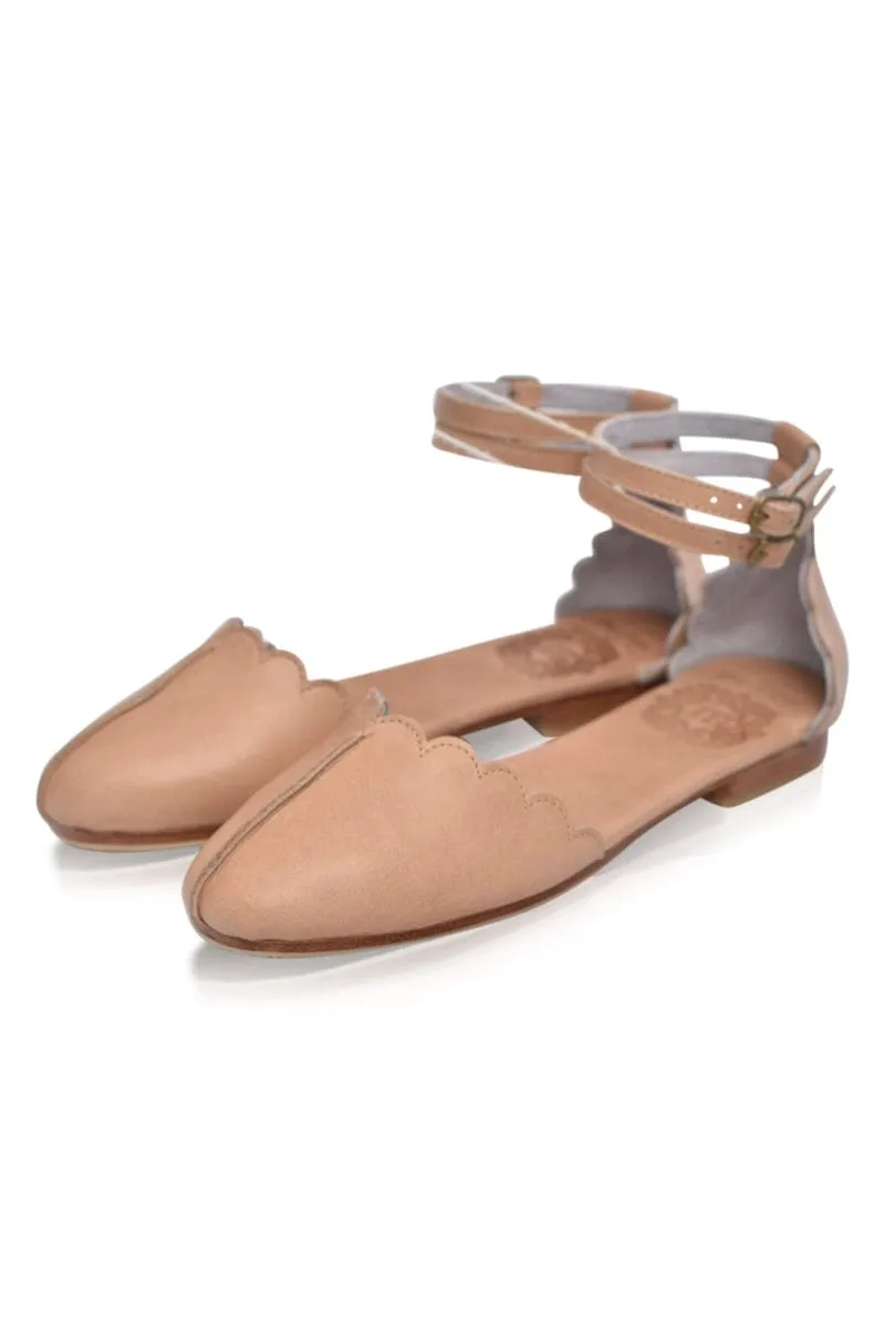 Venus Leather Flats in Vintage Beige sold by Ocelot Market product image thumbnail 3