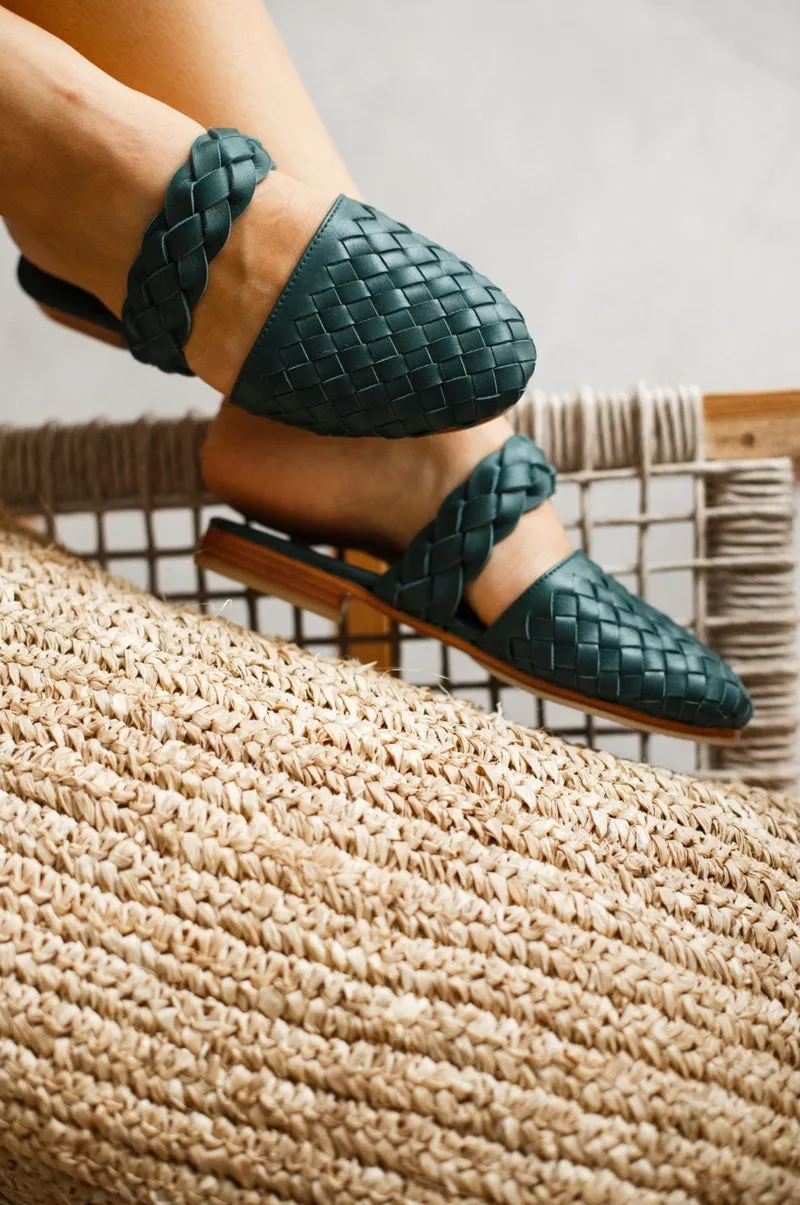 Sea Escape Slide Sandals in Emerald sold by Ocelot Market product image thumbnail 5