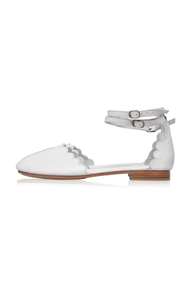 Venus Leather Flats in Ivory sold by Ocelot Market product image thumbnail 5