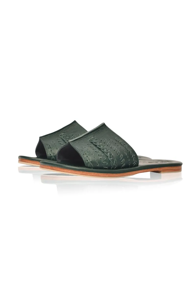 Dolce Vita Slide Shoes in Emerald sold by Ocelot Market product image thumbnail 5