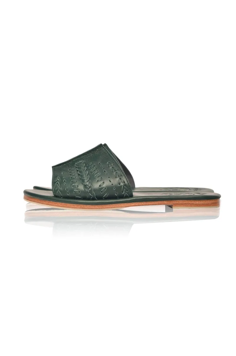 Dolce Vita Slide Shoes in Emerald sold by Ocelot Market product image thumbnail 4