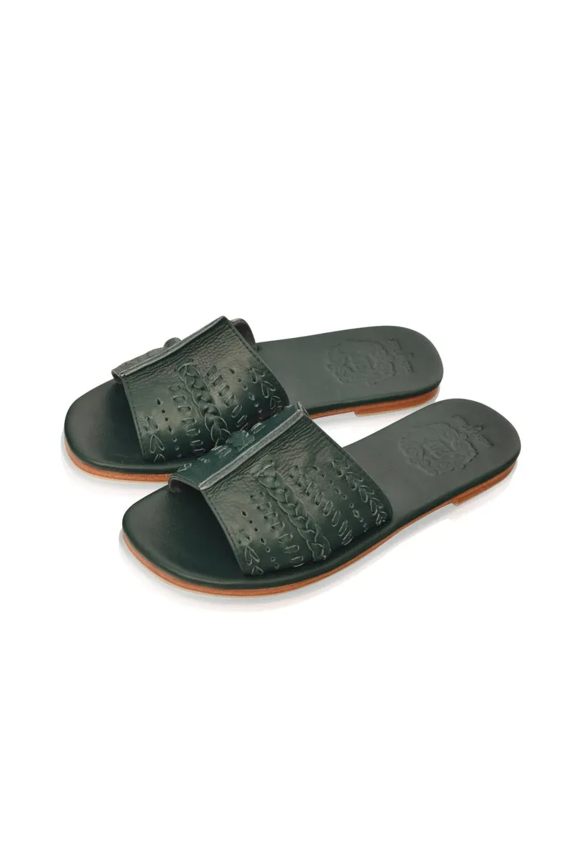 Dolce Vita Slide Shoes in Emerald sold by Ocelot Market product image thumbnail 3