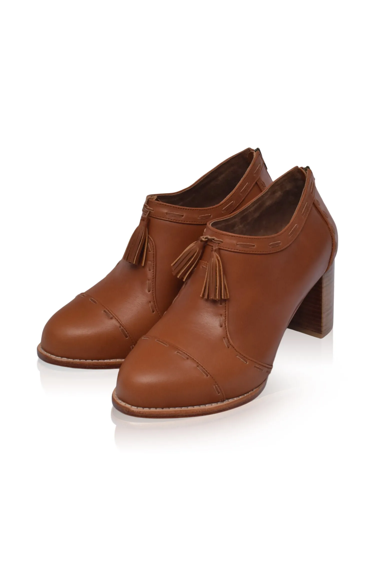 Sensational Leather Booties in Vintage Camel sold by Ocelot Market product image thumbnail 3