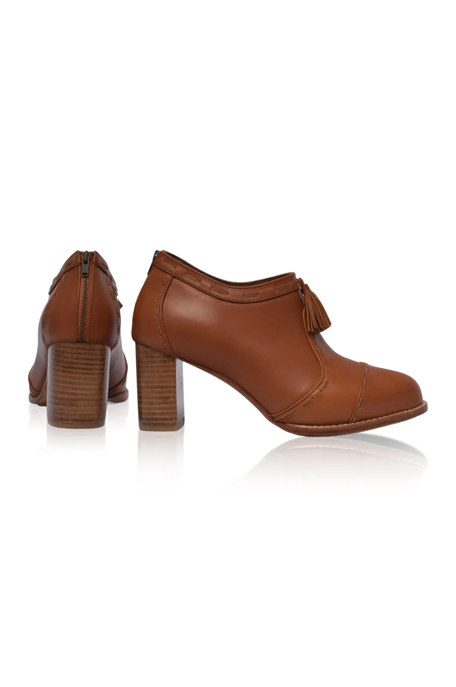 Sensational Leather Booties in Vintage Camel sold by Ocelot Market product image thumbnail 5