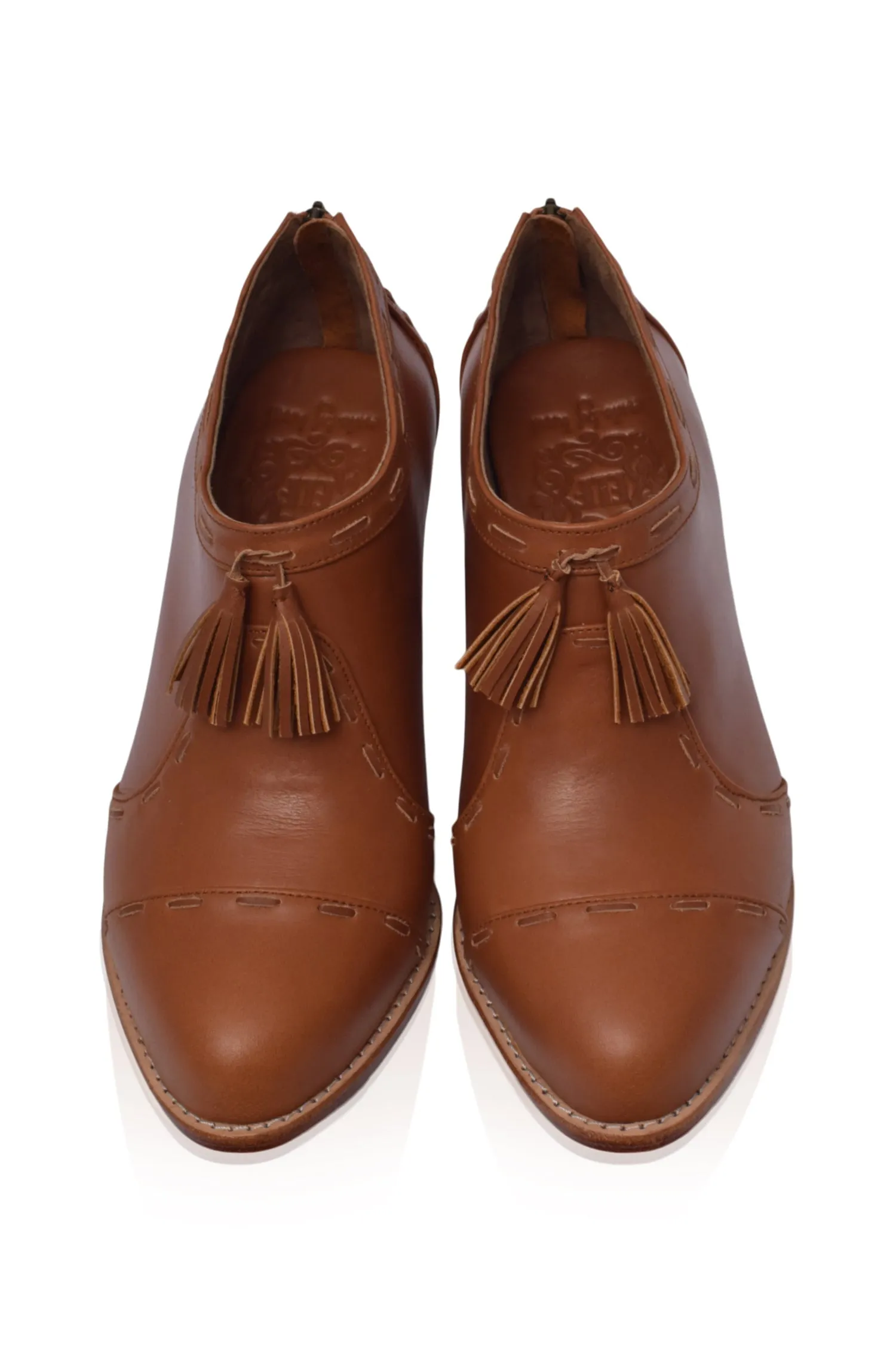 Sensational Leather Booties in Vintage Camel sold by Ocelot Market product image thumbnail 4