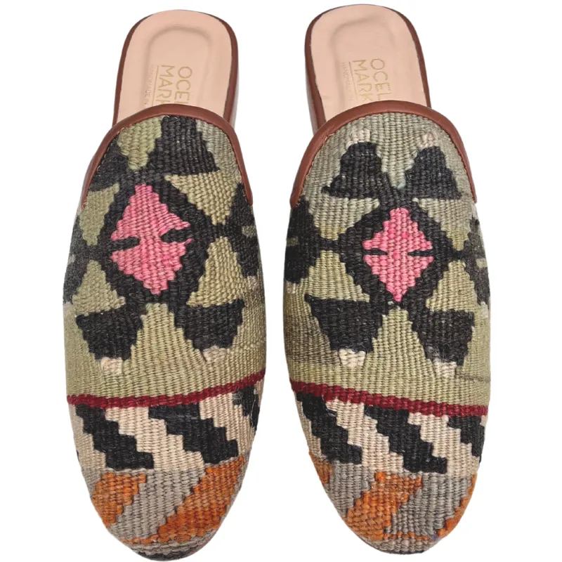 Men's Turkish Kilim Mule Patterned 9 US/42 EU sold by Ocelot Market