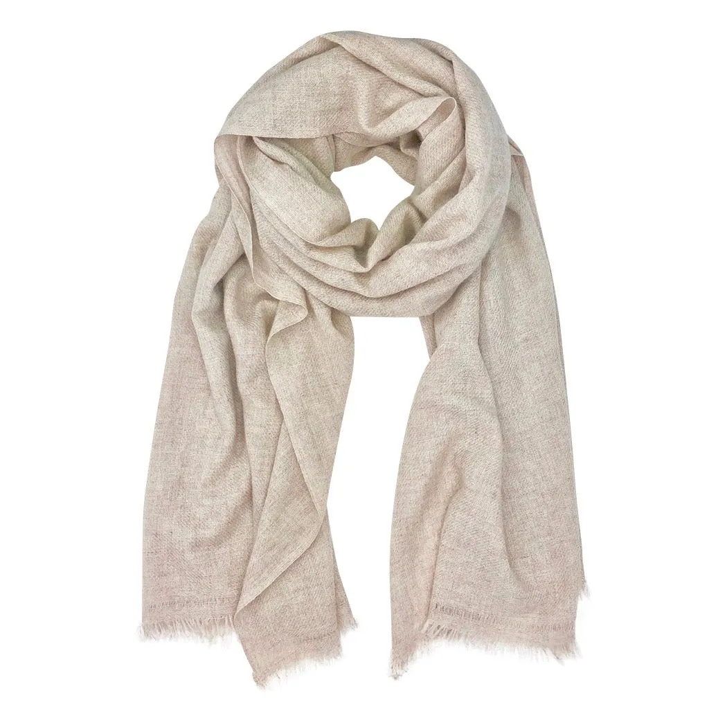 Blush Handloom Cashmere Scarf sold by Ocelot Market