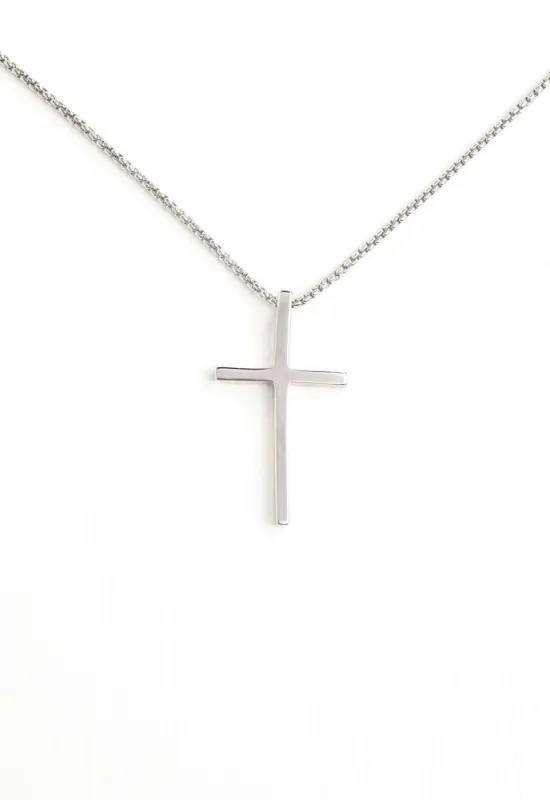 The Classic Cross Necklace in Sterling Silver sold by Ocelot Market