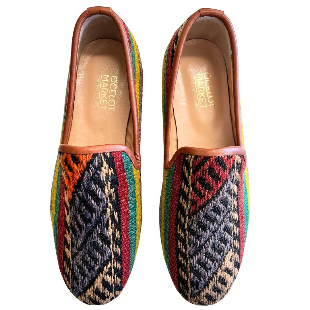 Men's Turkish Kilim Loafers | Multicolor Pattern 12 US/45 EU sold by Ocelot Market
