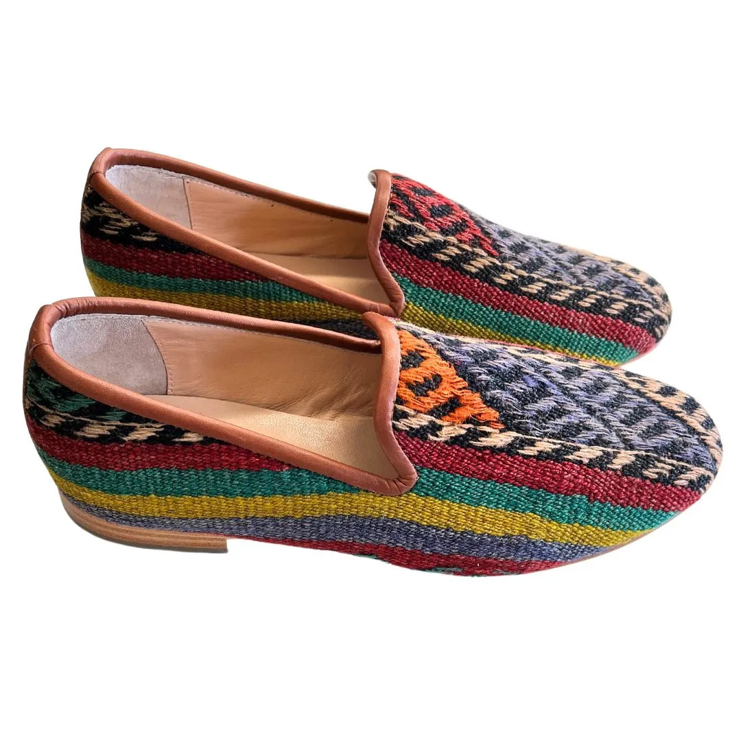 Men's Turkish Kilim Loafers | Multicolor Pattern 12 US/45 EU sold by Ocelot Market product image thumbnail 2