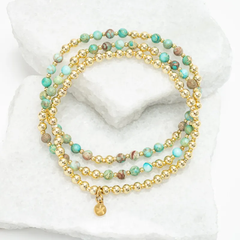 Light We Carry Bracelet Set in Turquoise made by Starfish Project