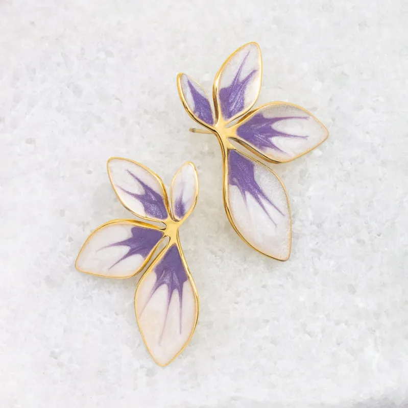 Flourish Lavender Leaf Earrings made by Starfish Project