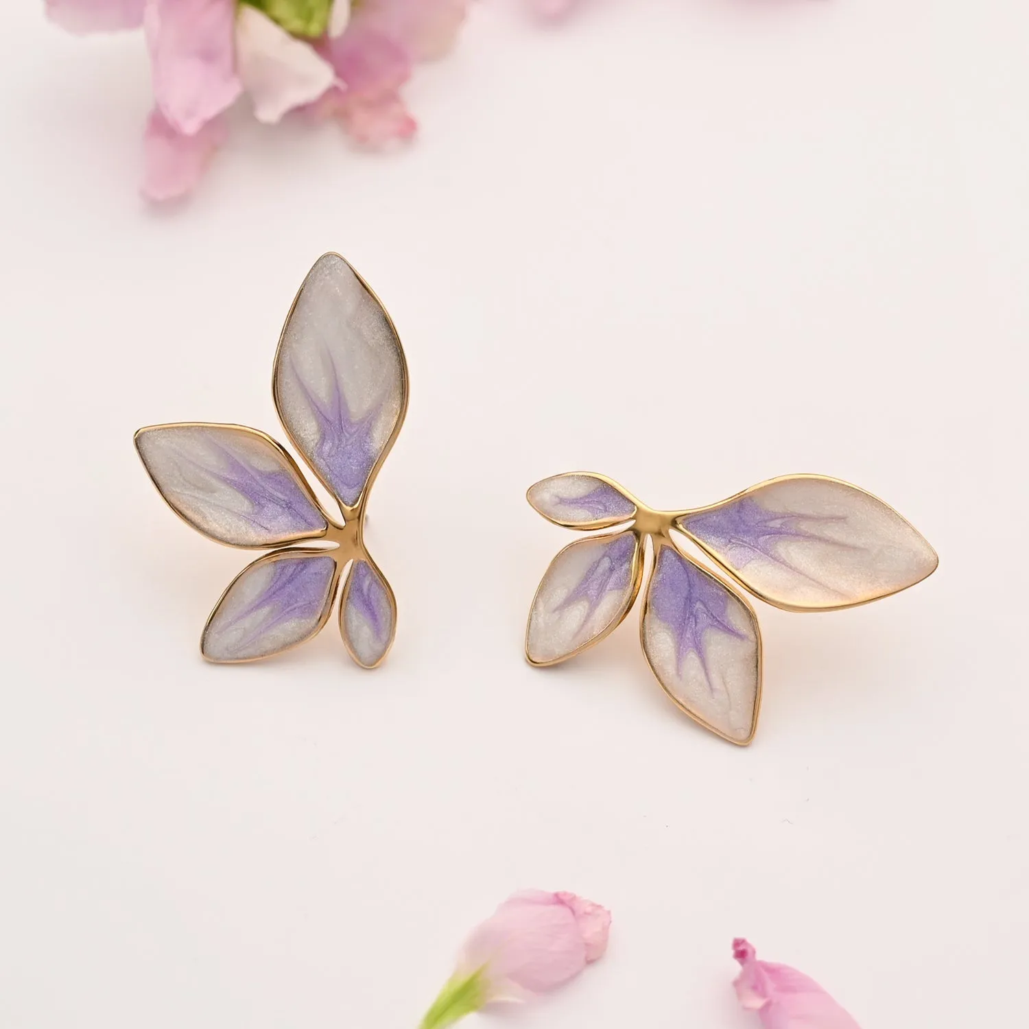 Flourish Lavender Leaf Earrings sold by Ocelot Market product image thumbnail 5