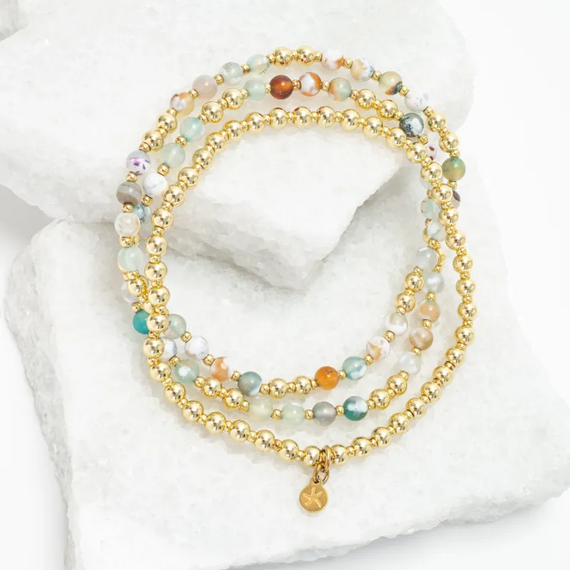 Light We Carry Bracelet Set in Agate made by Starfish Project