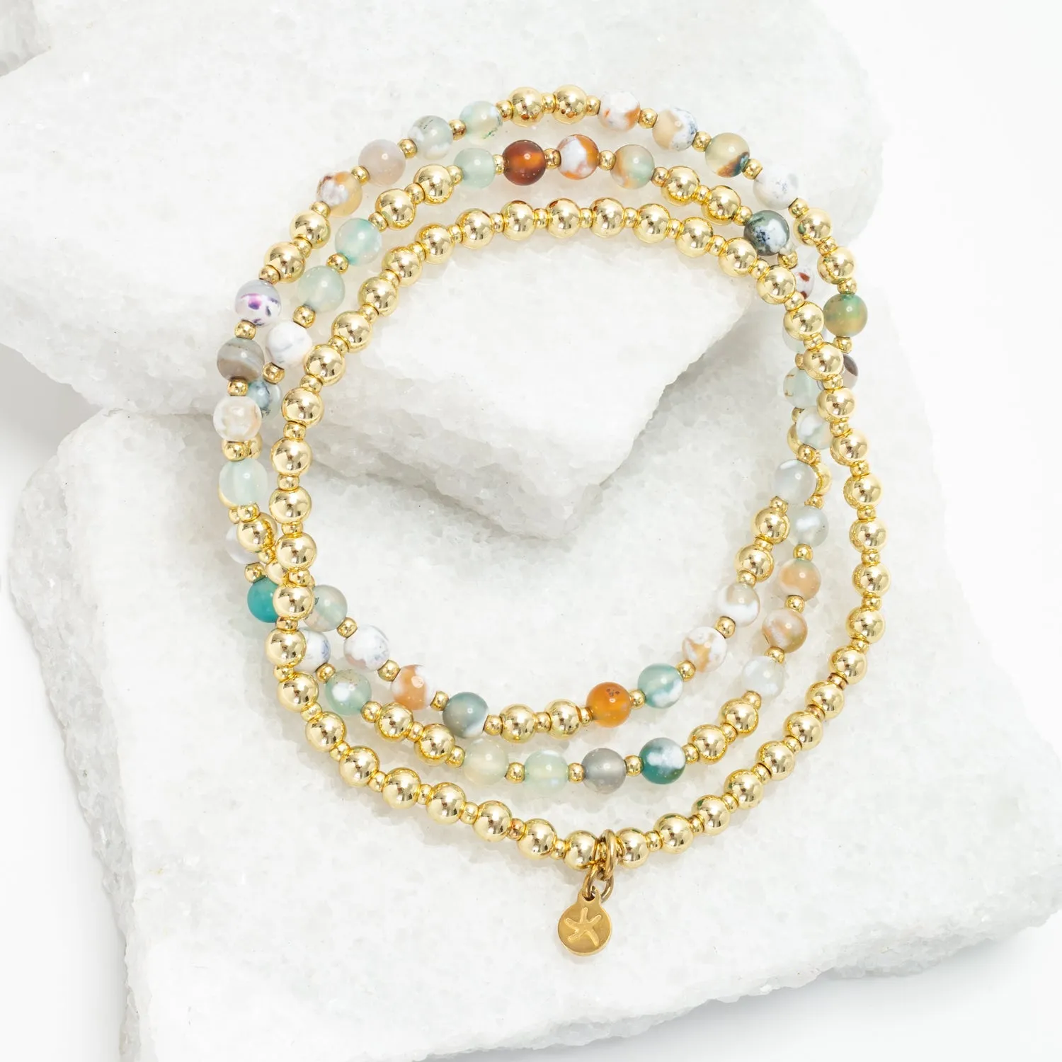 Light We Carry Bracelet Set in Agate sold by Ocelot Market
