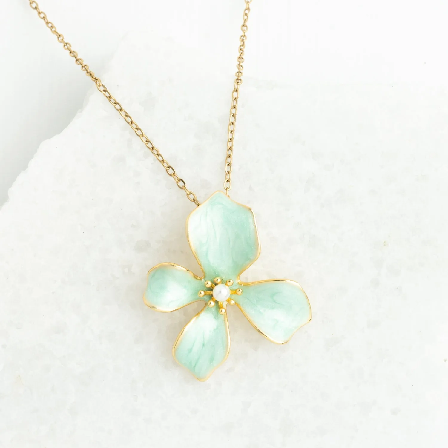 Hope in Bloom Necklace in Mint sold by Ocelot Market