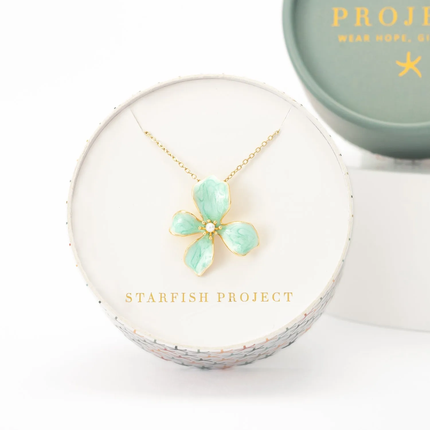 Hope in Bloom Necklace in Mint sold by Ocelot Market product image thumbnail 3