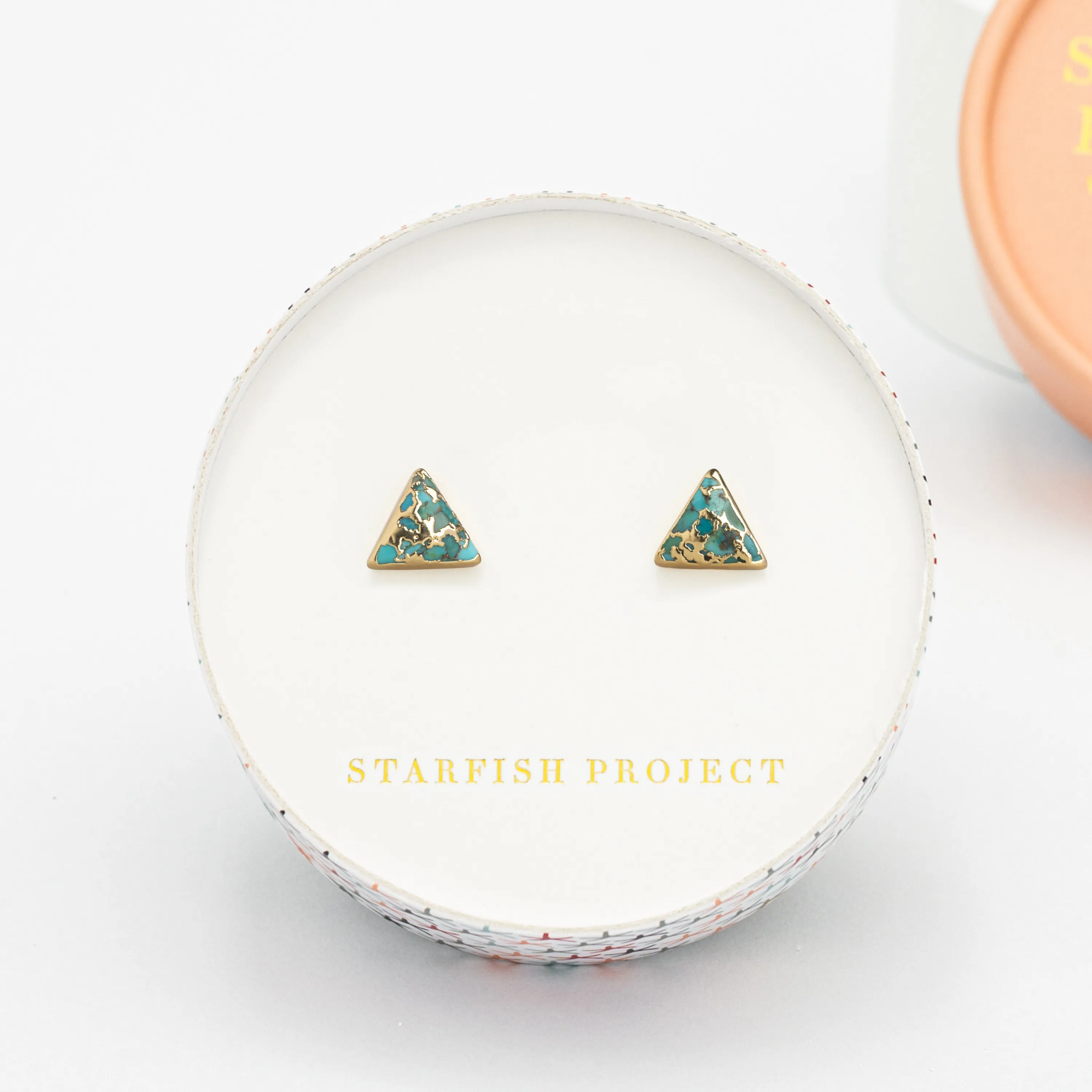 Ellie Triangle Turquoise Studs sold by Ocelot Market product image thumbnail 3