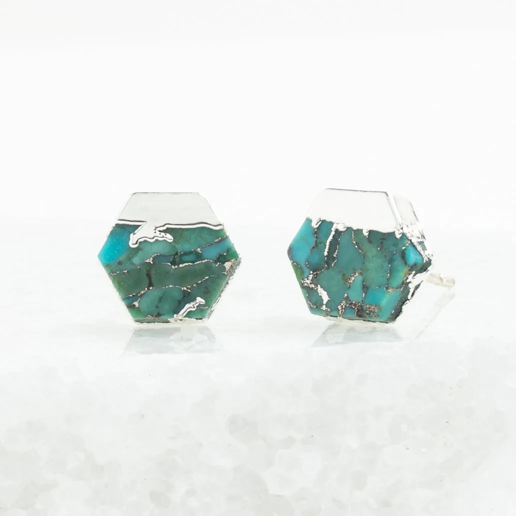 Oasis Studs in Silver sold by Ocelot Market