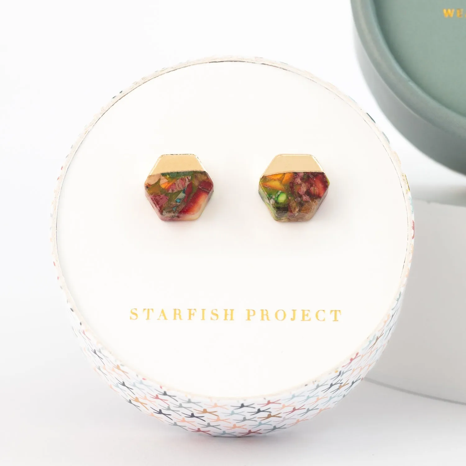 Sedona Stud Earrings in Sunrise Reds sold by Ocelot Market product image thumbnail 3
