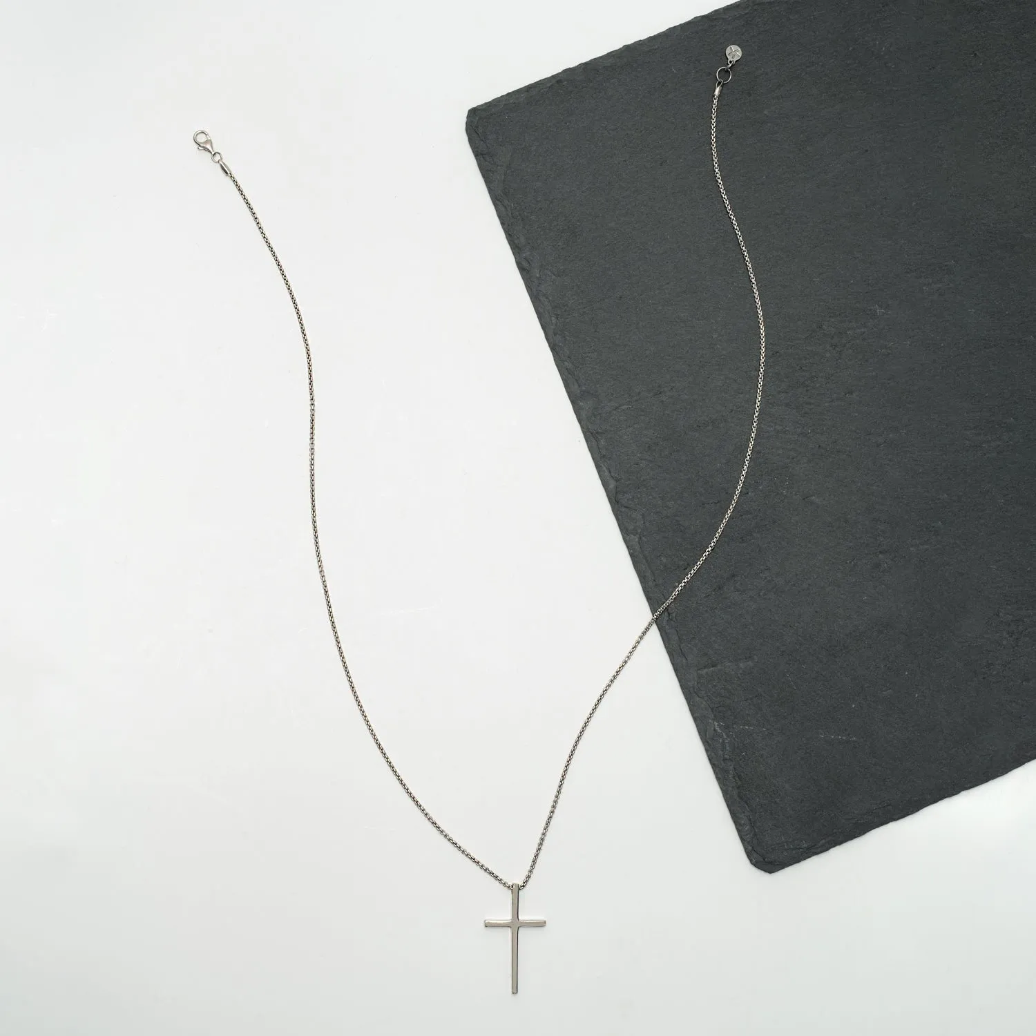 The Classic Cross Necklace in Sterling Silver sold by Ocelot Market product image thumbnail 4