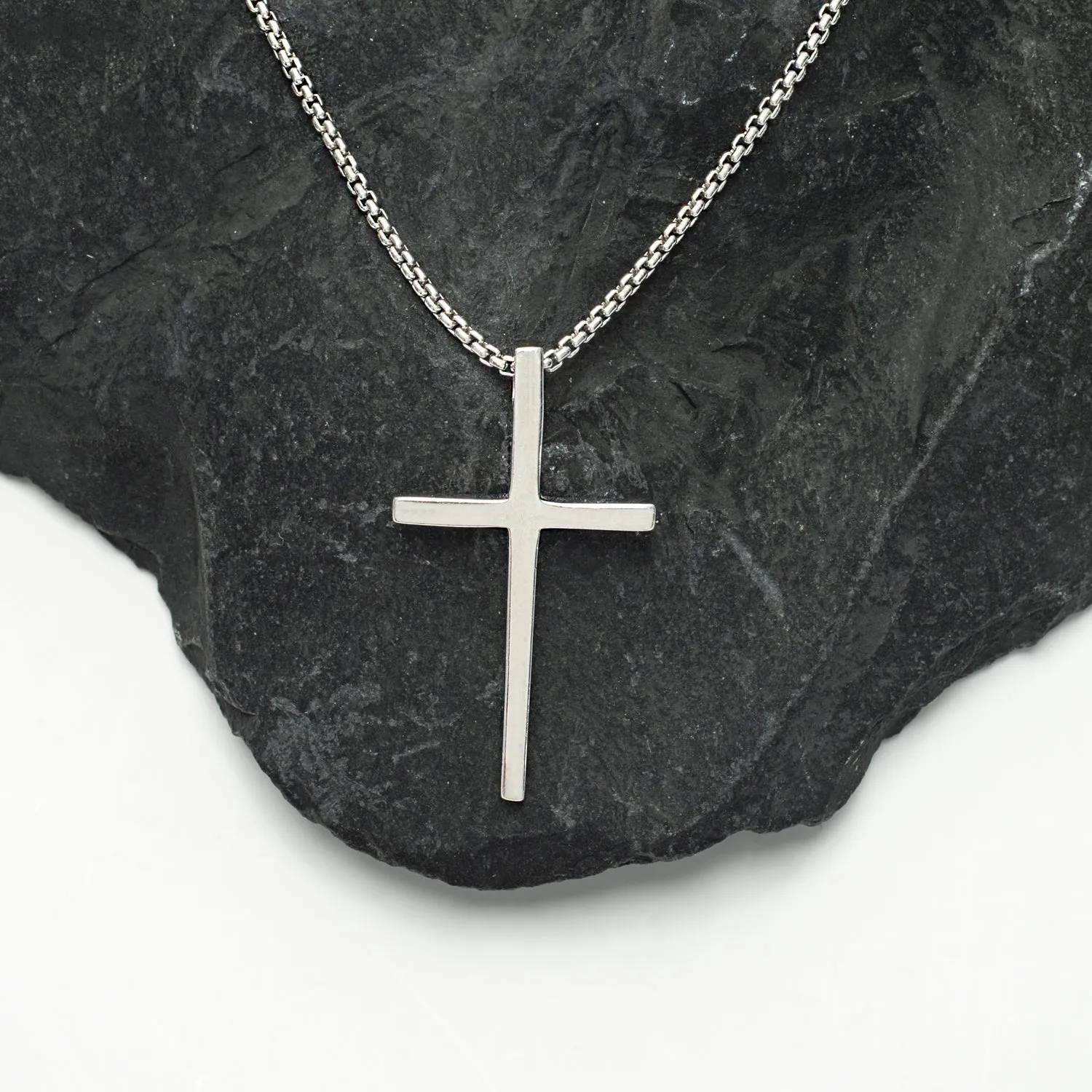 The Classic Cross Necklace in Sterling Silver sold by Ocelot Market