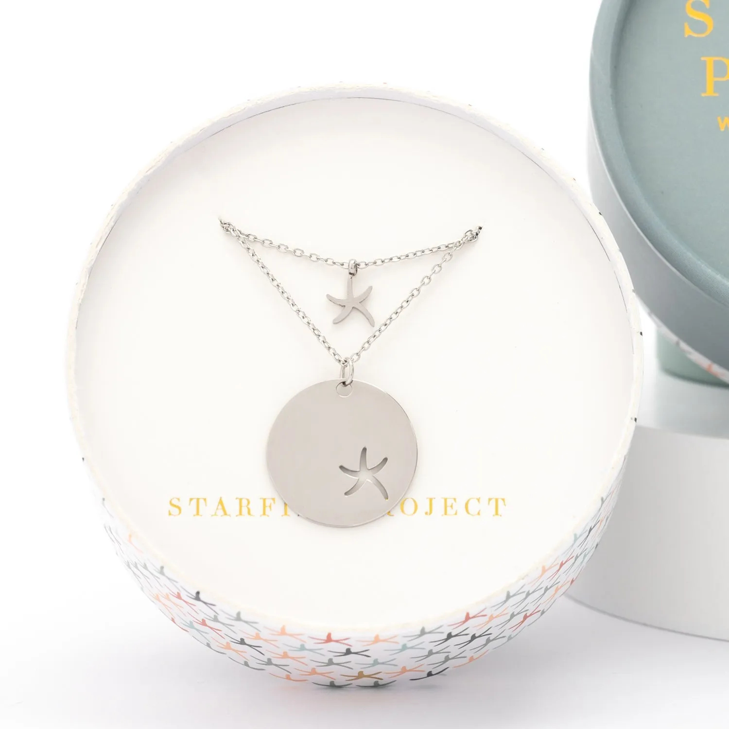 Community Silver Starfish Pendant Necklace Set sold by Ocelot Market product image thumbnail 3