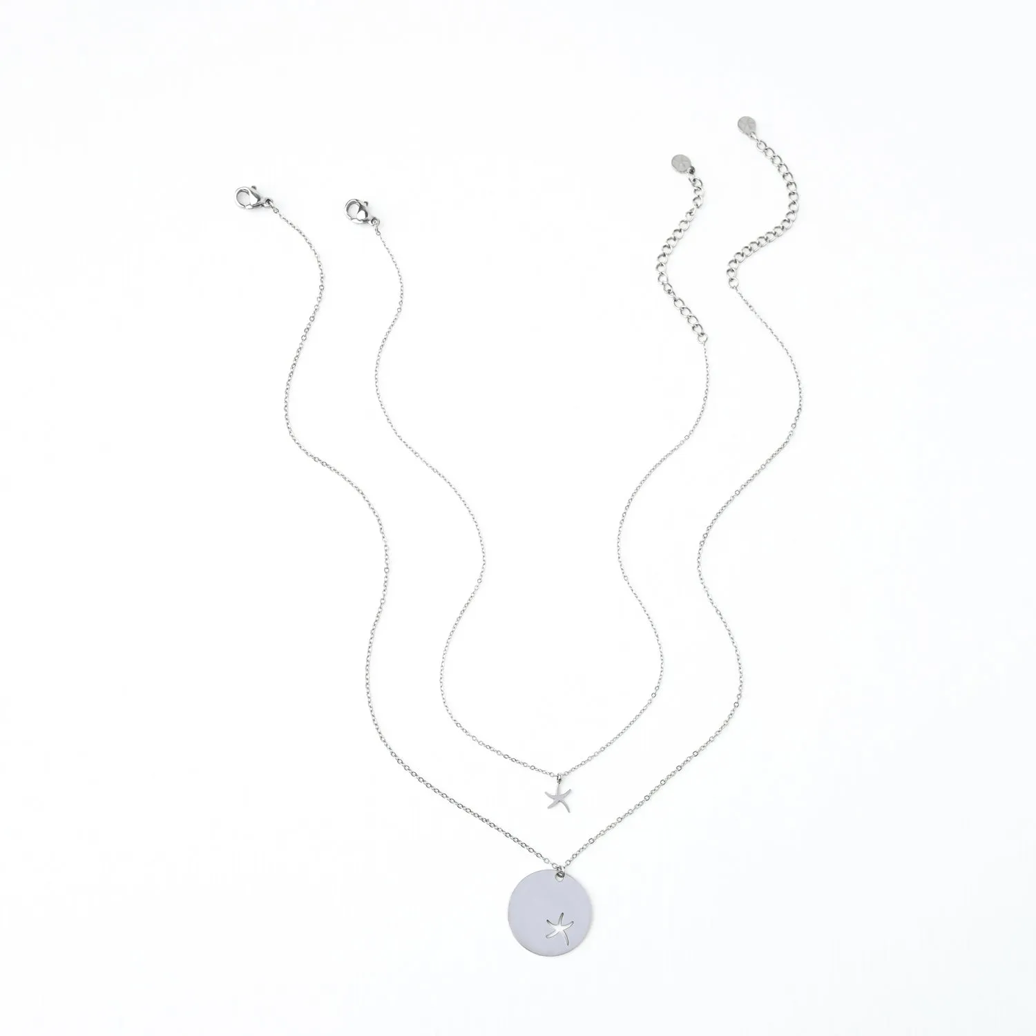 Community Silver Starfish Pendant Necklace Set sold by Ocelot Market product image thumbnail 4