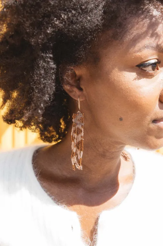 Tigresse Beaded Earrings made by Ocelot Market
