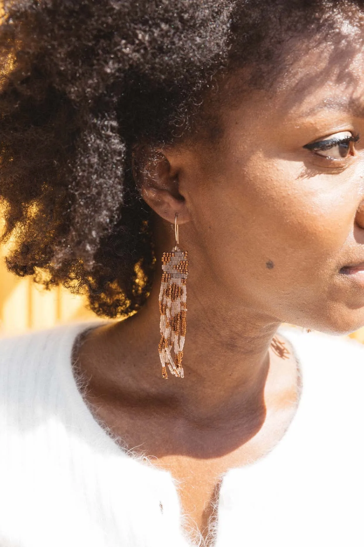 Tigresse Beaded Earrings sold by Ocelot Market