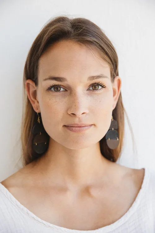 Gia Leather Earrings sold by Ocelot Market