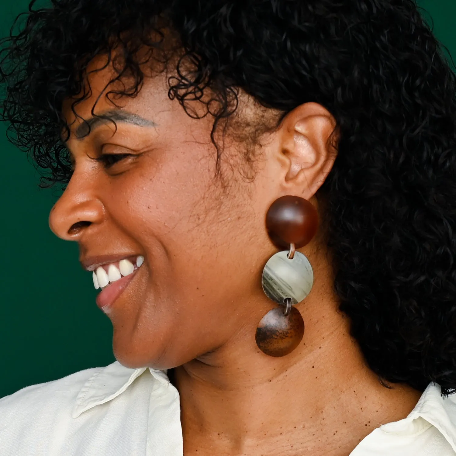 Terra Drop Statement Earrings sold by Ocelot Market product image thumbnail 2