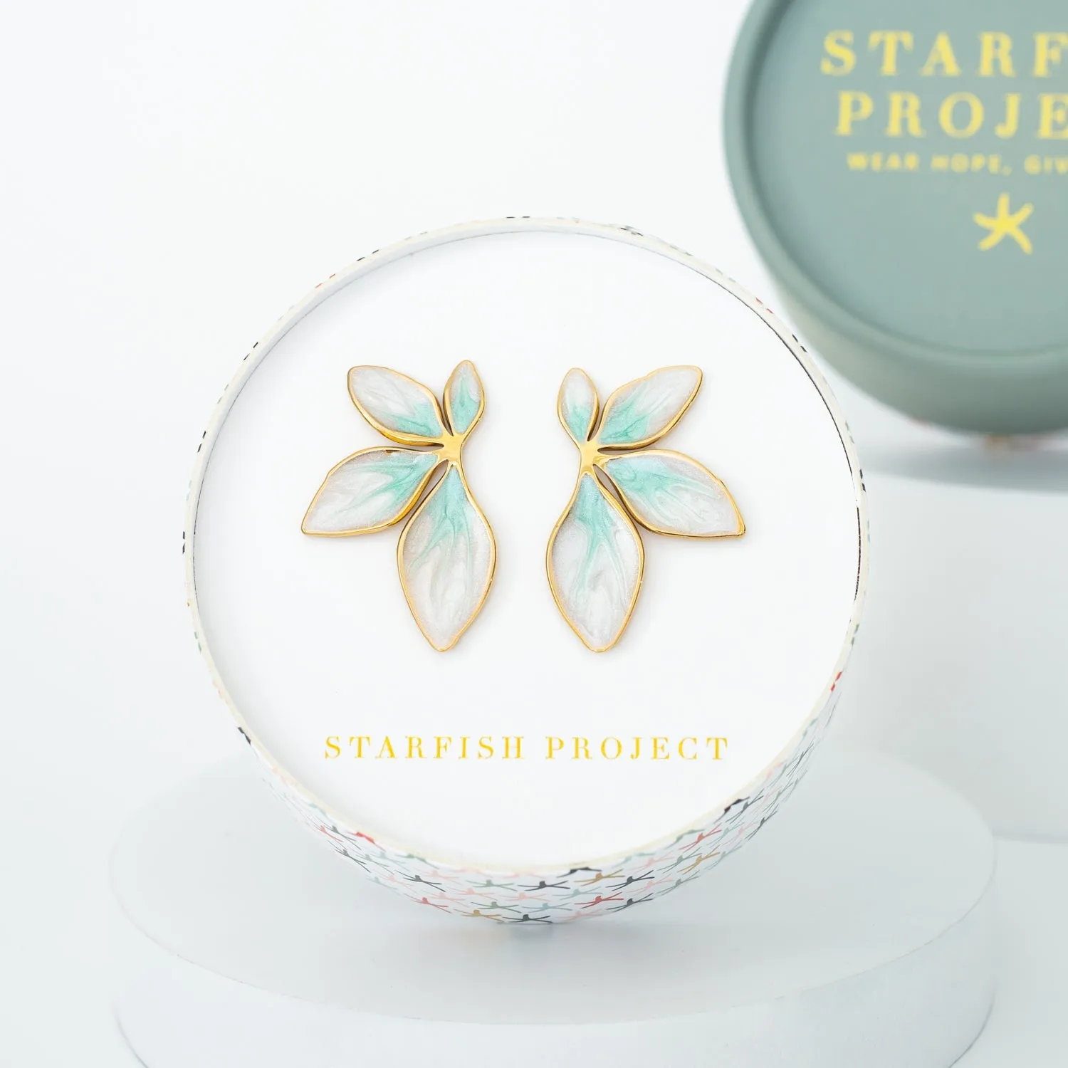 Flourish Mint Leaf Earrings sold by Ocelot Market product image thumbnail 3