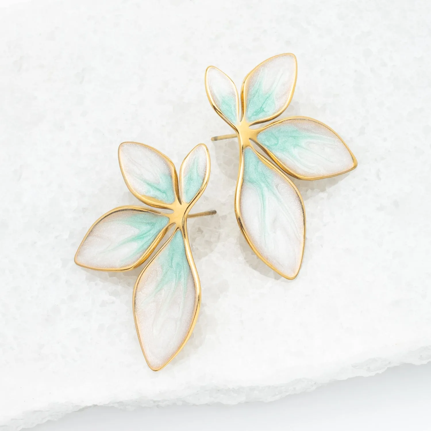 Flourish Mint Leaf Earrings sold by Ocelot Market
