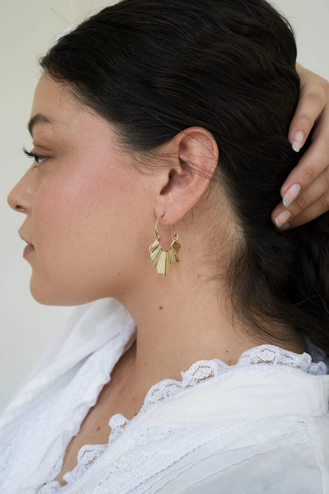 Sayuri Ginkgo Leaf Hoop Earring sold by Ocelot Market product image thumbnail 4