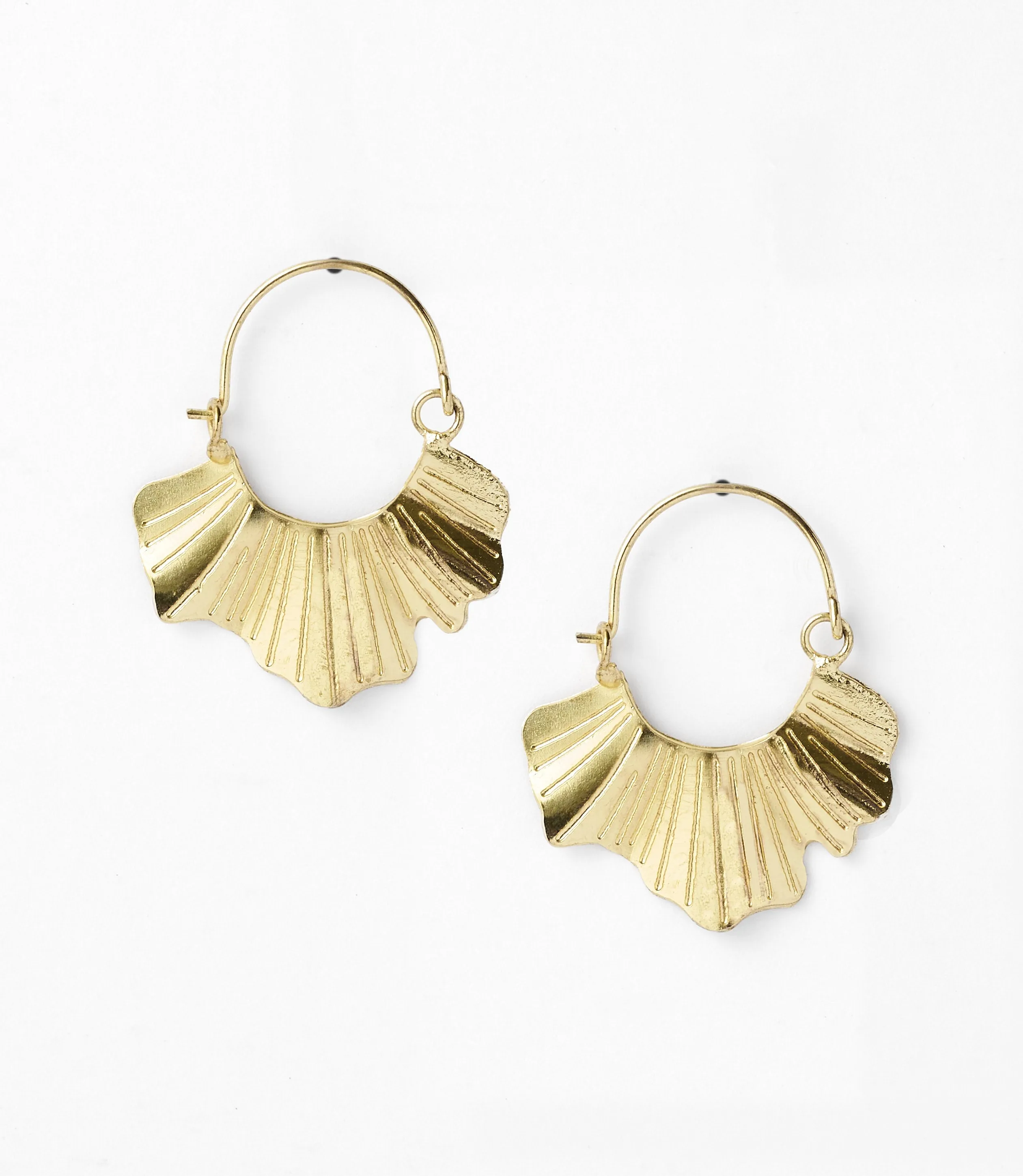 Sayuri Ginkgo Leaf Hoop Earring sold by Ocelot Market product image thumbnail 2