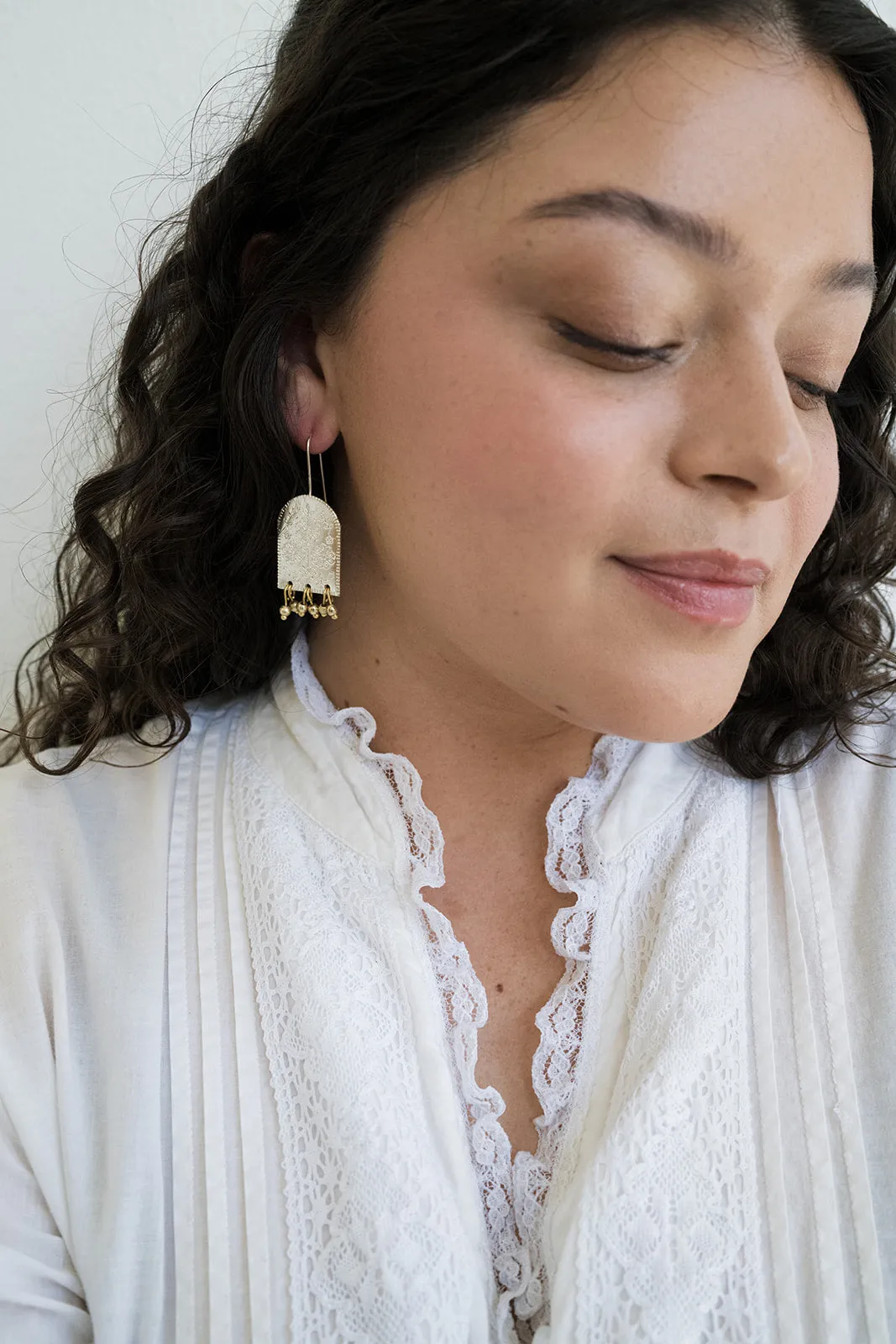 Haveli Etched Statement Earring sold by Ocelot Market product image thumbnail 3