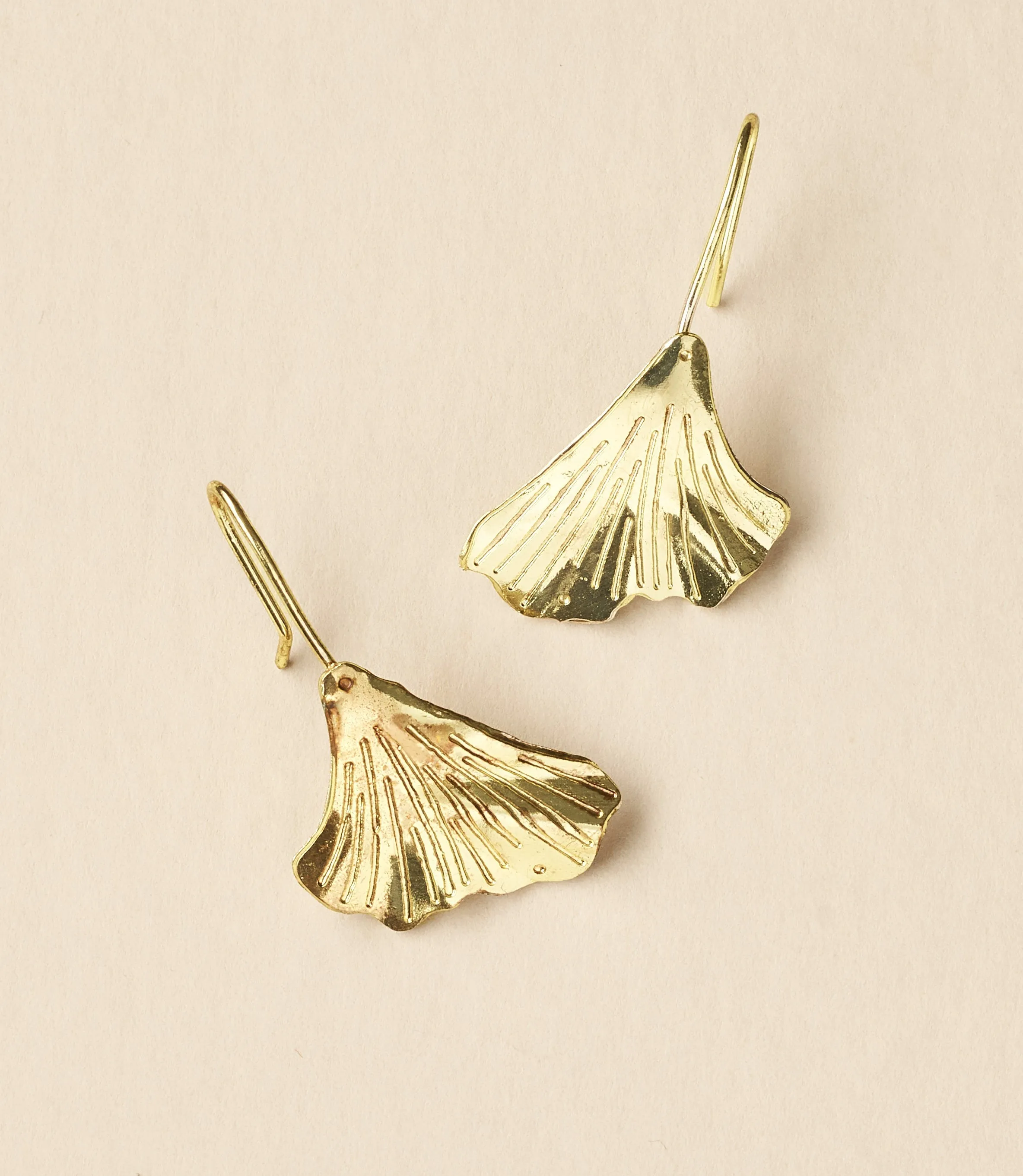 Sayuri Ginkgo Leaf Drop Earring sold by Ocelot Market