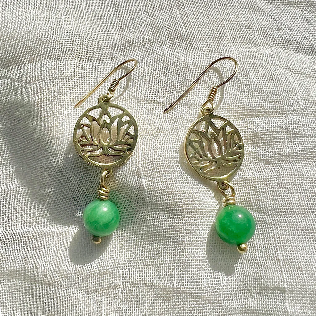 Lotus Drop Earrings sold by Ocelot Market product image thumbnail 2