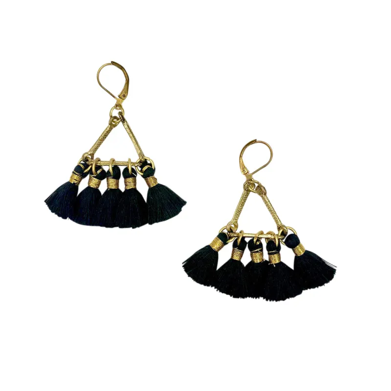 Lola Fan Earrings made by Ocelot Market